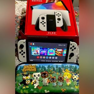 New Nintendo Switch OLED with Nintendo case included +Super Mario Bros Wonder